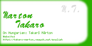 marton takaro business card