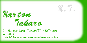 marton takaro business card